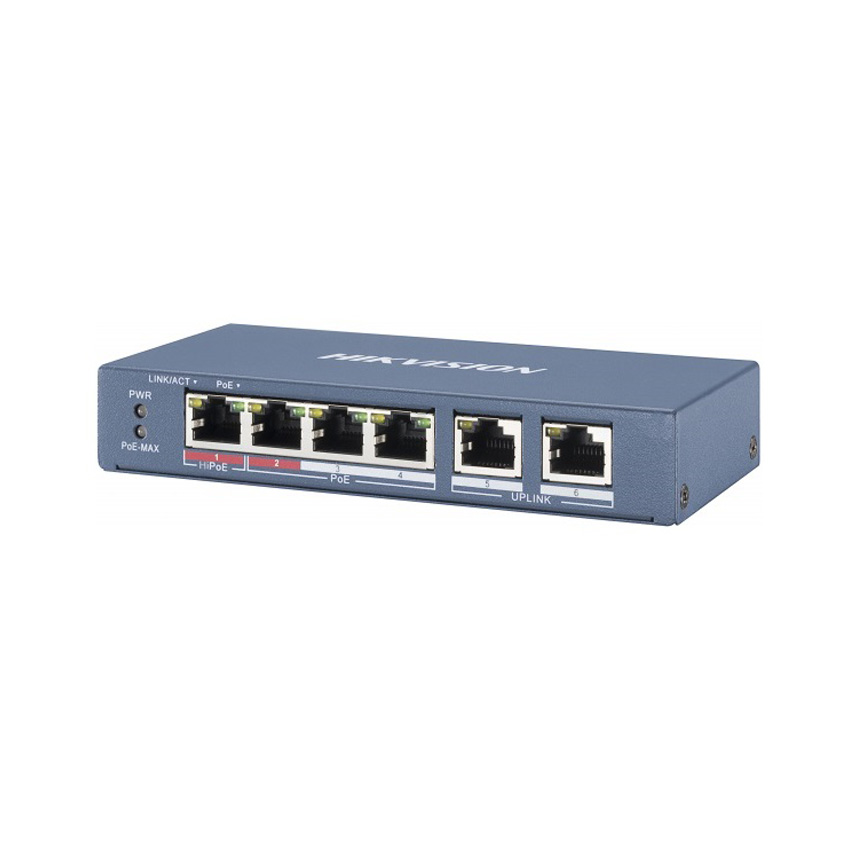Switch mạng 4 cổng PoE DS-3E0106P-E/M